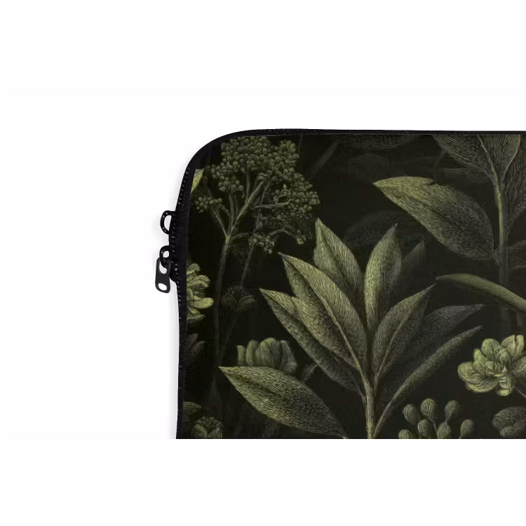 Klassiek - Donker - Botanisch - Planten laptophoes neopreen klein 279 -detail