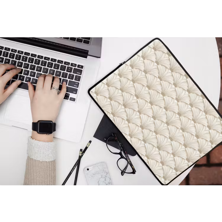 Klassiek - Art - Beige laptophoes neopreen klein 279 -bureau