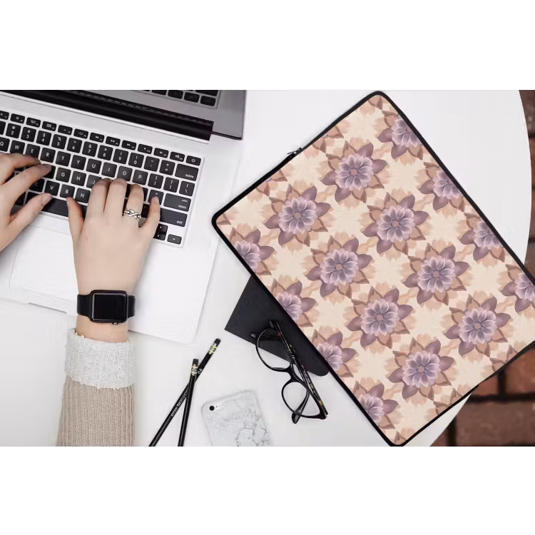 Klassiek - Patroon - Paars laptophoes neopreen klein 279 -bureau