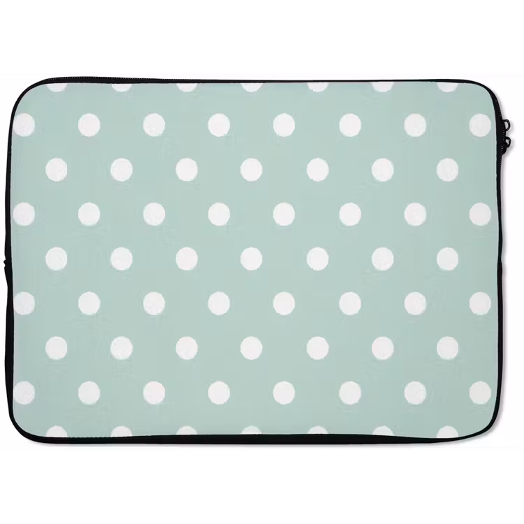 Klassiek - Polka - Groen laptophoes neopreen klein 279 -zkaufland3dotto