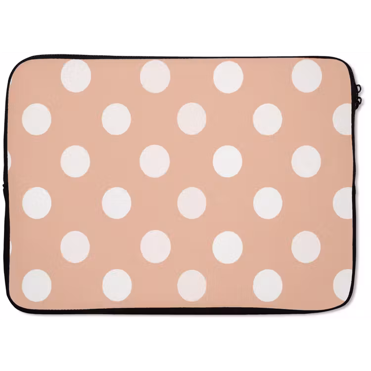 Klassiek - Polka - Perzik laptophoes neopreen klein 279 -zkaufland3dotto