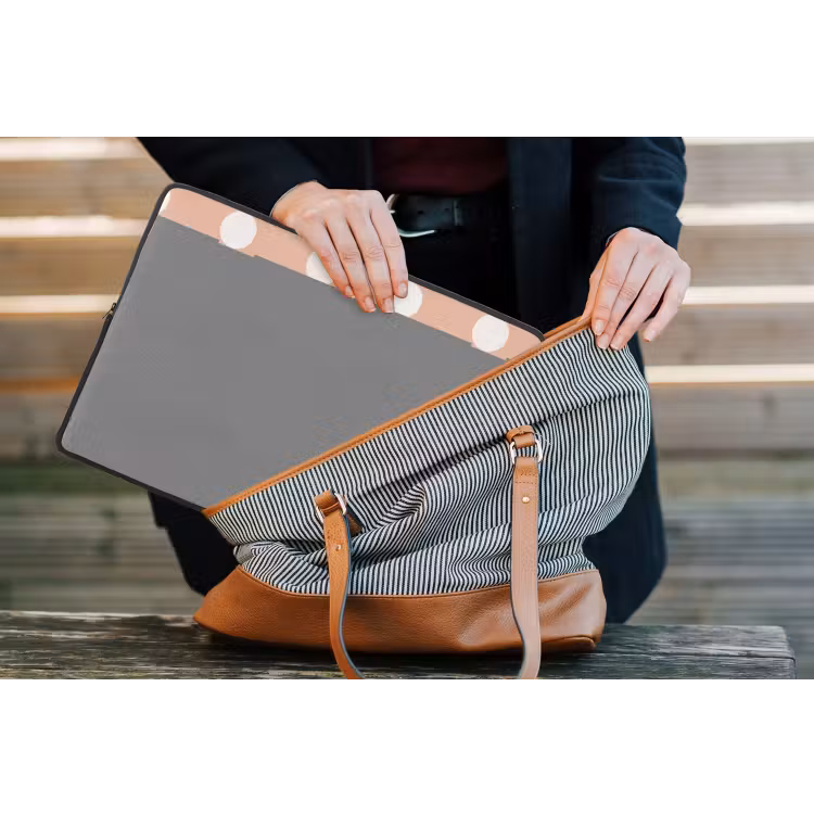 Klassiek - Polka - Perzik laptophoes neopreen klein 279 -tas