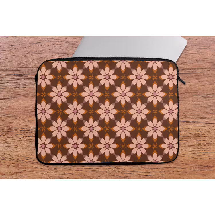 Klassiek - Retro - Bruin laptophoes neopreen klein 279 -tafel