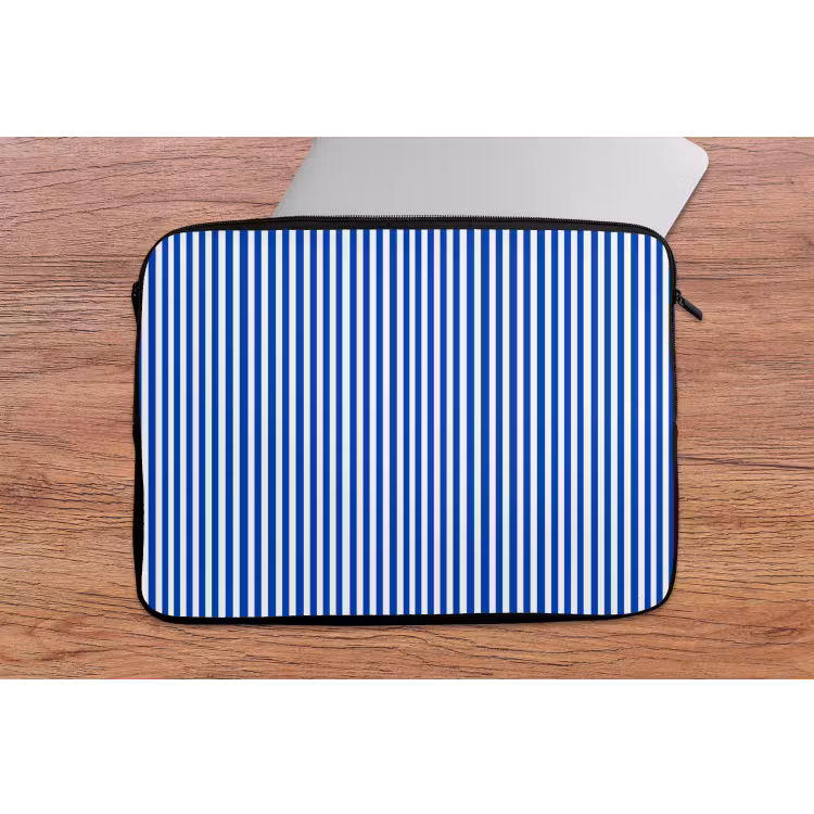 Klassiek - Strepen - Blauw laptophoes neopreen klein 279 -tafel