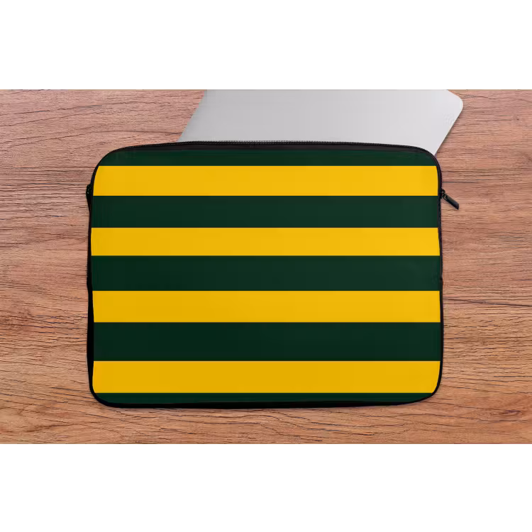 Klassiek - Strepen - Groen laptophoes neopreen klein 279 -tafel