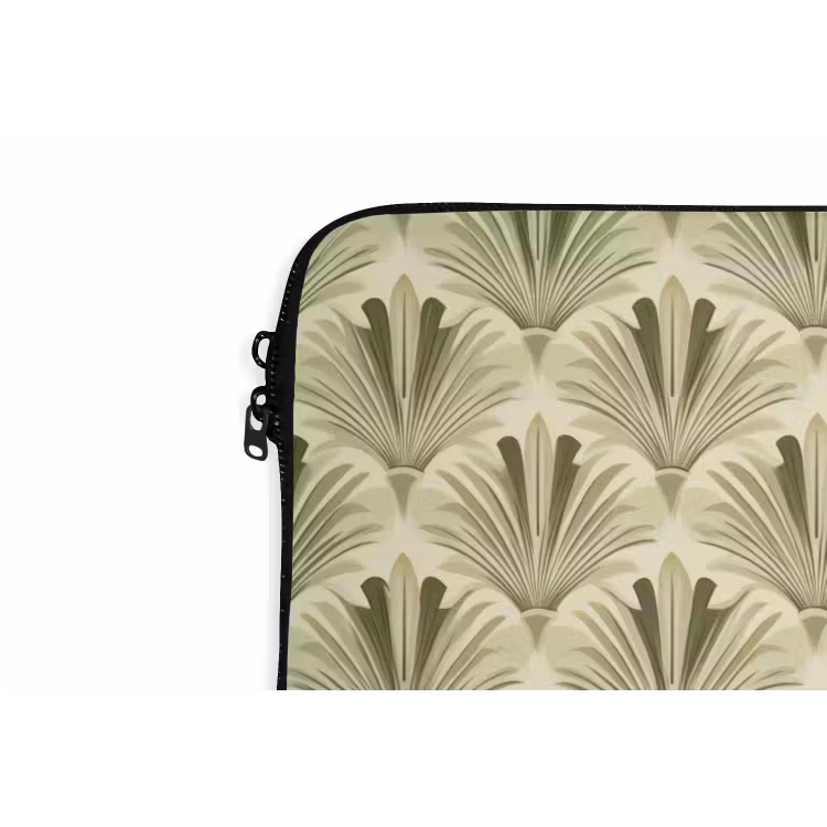 Klassiek - Waaier - Groen laptophoes neopreen klein 279 -detail