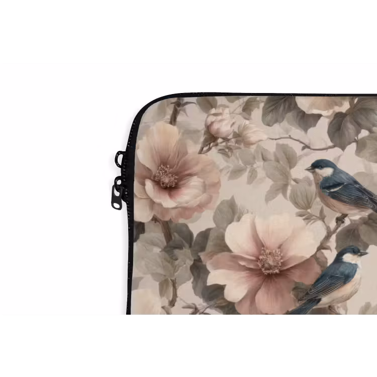 Klassiek - Vogels - Kleurrijk laptophoes neopreen klein 279 -detail
