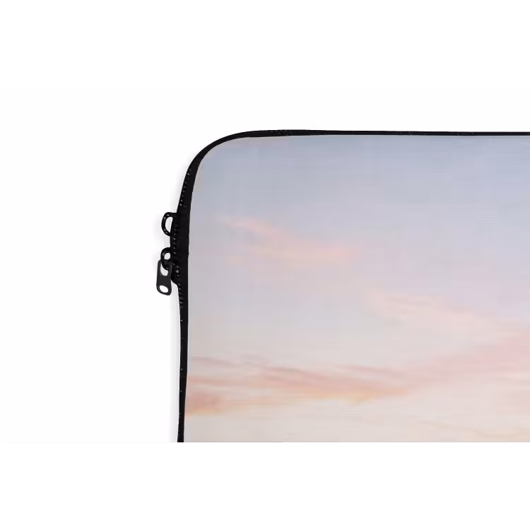 Busje - Strand - Surfplank - Zomer - Roze laptophoes neopreen klein -detail