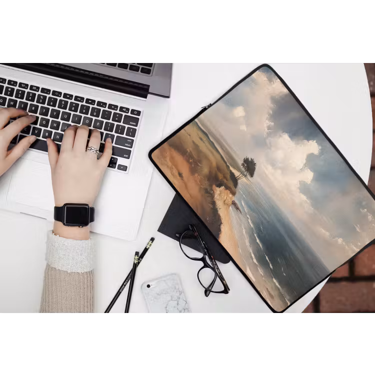 Klif - Zee - Boom laptophoes neopreen klein -bureau