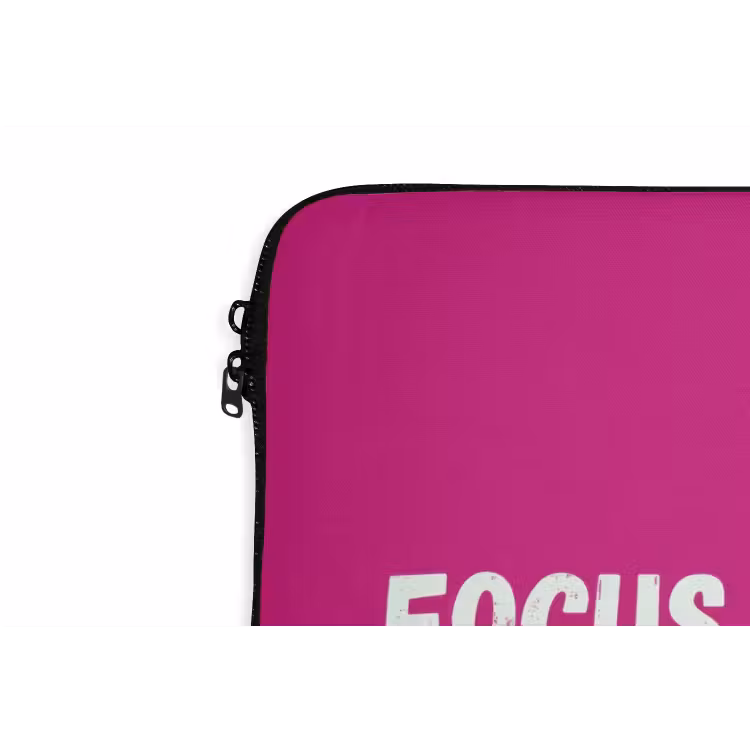 Focus on the good - Roze - Simple laptophoes neopreen klein -detail