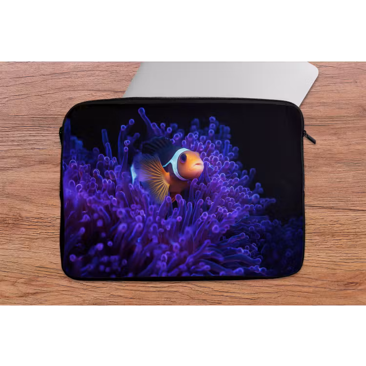 Koraal - Vis - Oranje - Zee laptophoes neopreen klein -tafel