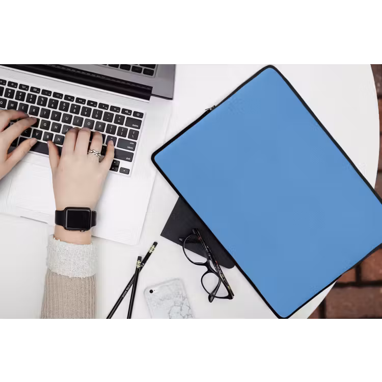 Cornflower - Blue - Blauw laptophoes neopreen klein 279 -bureau