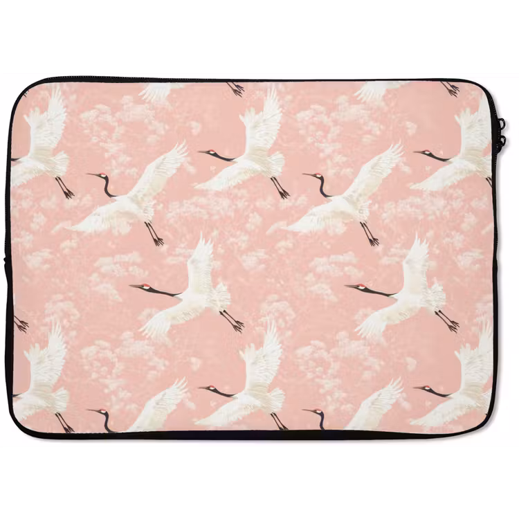 Kraanvogels - Bloesem - Roze laptophoes neopreen klein 279 -zkaufland3dotto