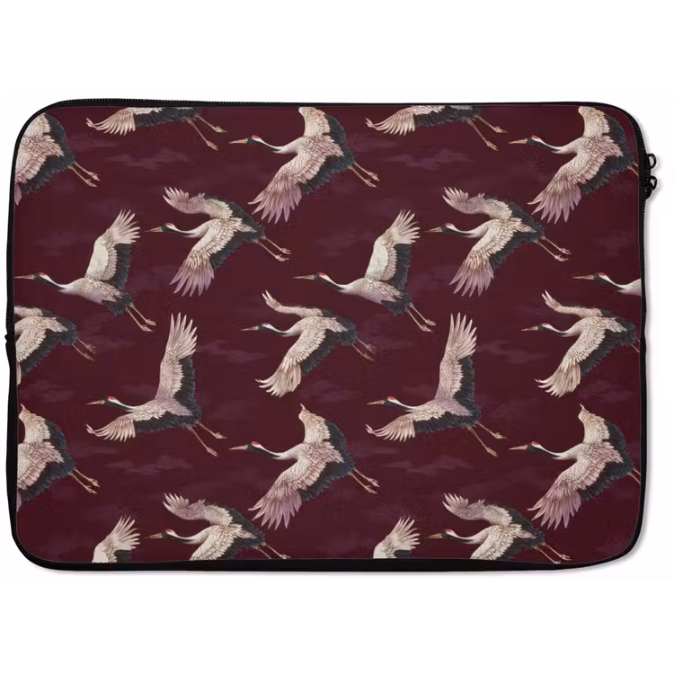 Kraanvogels - Klassiek - Bordeaux laptophoes neopreen klein 279 -zkaufland3dotto