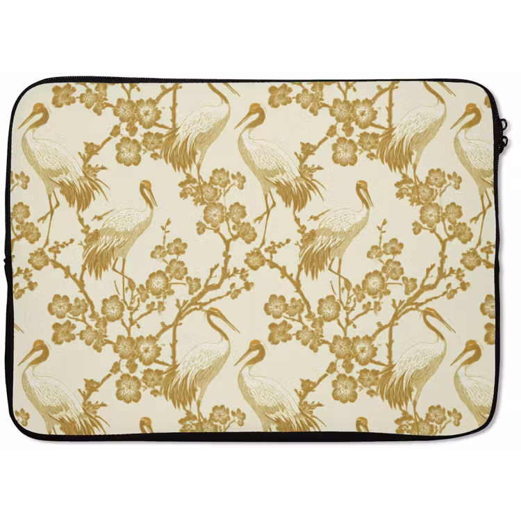 Kraanvogels - Kersenbloesem - Goud laptophoes neopreen klein 279 -zkaufland3dotto