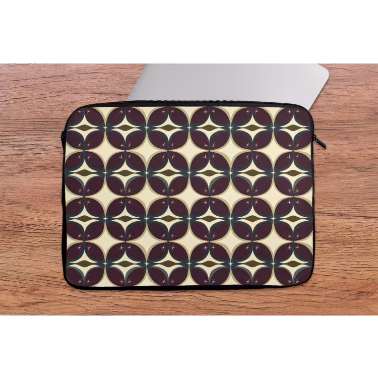 Cirkel - Retro - Kleurrijk laptophoes neopreen klein 279 -tafel
