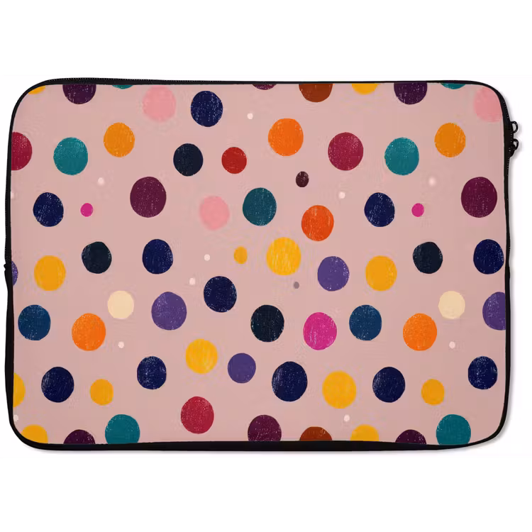 Cirkels - Patroon - Kleurrijk laptophoes neopreen klein 279 -zkaufland3dotto