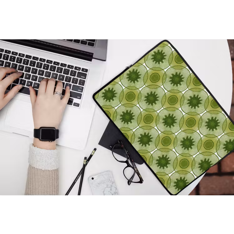 Cirkels - Patroon - Groen laptophoes neopreen klein 279 -bureau