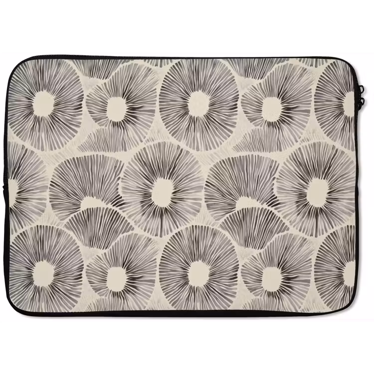 Cirkels - Patroon - Zwart laptophoes neopreen klein 279 -zkaufland3dotto