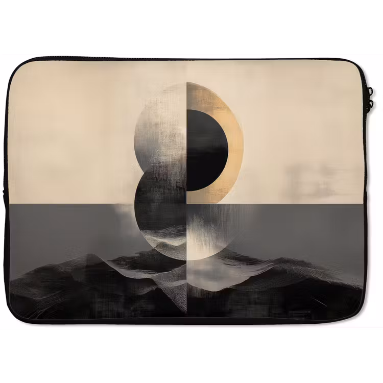 Cirkels - Schaduw - Abstract laptophoes neopreen klein -zkaufland3dotto