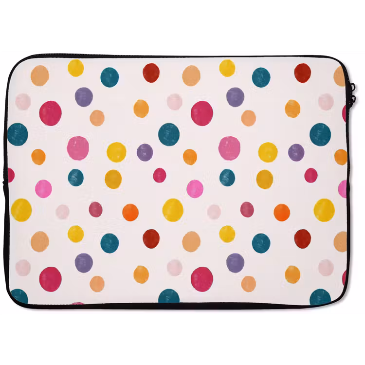 Cirkels - Speels - Kleurrijk laptophoes neopreen klein 279 -zkaufland3dotto