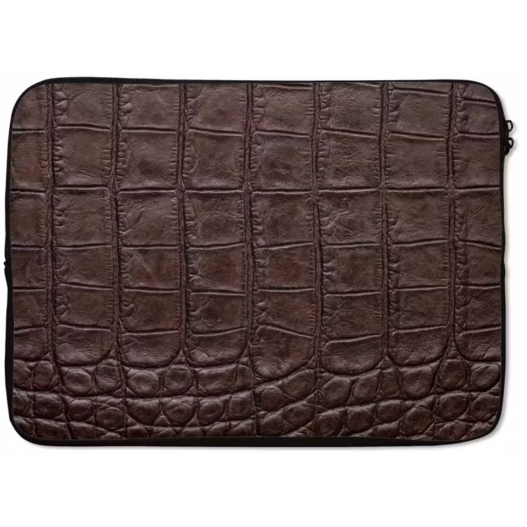 Krokodil - Leer - Bruin laptophoes neopreen klein -zkaufland3dotto