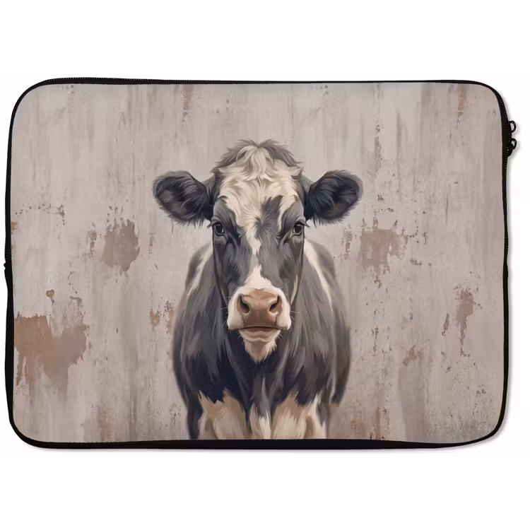 Koe - Portret - Dieren - Modern laptophoes neopreen klein -zkaufland3dotto