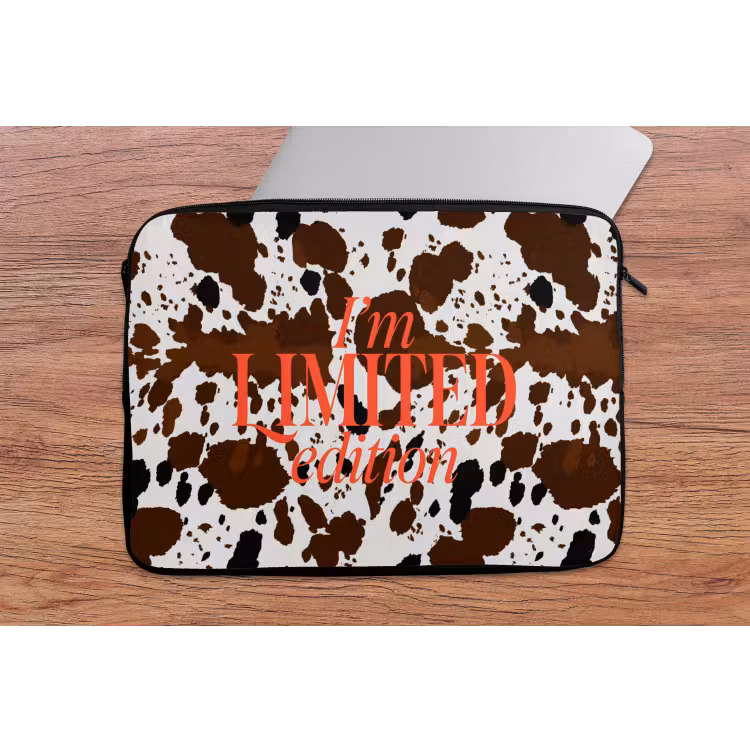 Koeienprint - Limited edition - Rood laptophoes neopreen klein -tafel