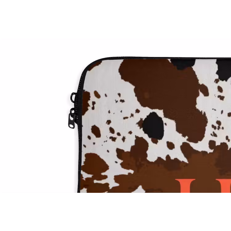 Koeienprint - Limited edition - Rood laptophoes neopreen klein -detail