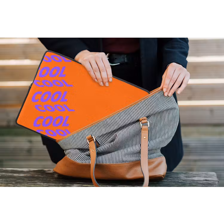 Cool - Paars - Oranje laptophoes neopreen klein -tas