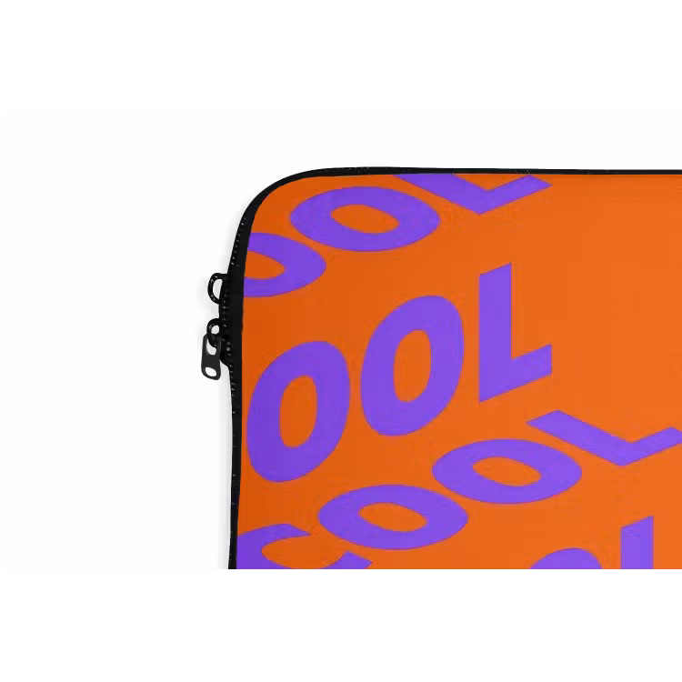 Cool - Paars - Oranje laptophoes neopreen klein -detail