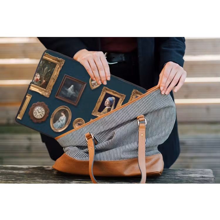 Kunst - Schilderijen - Decoratie - Klassiek - Groen laptophoes neopreen klein -tas