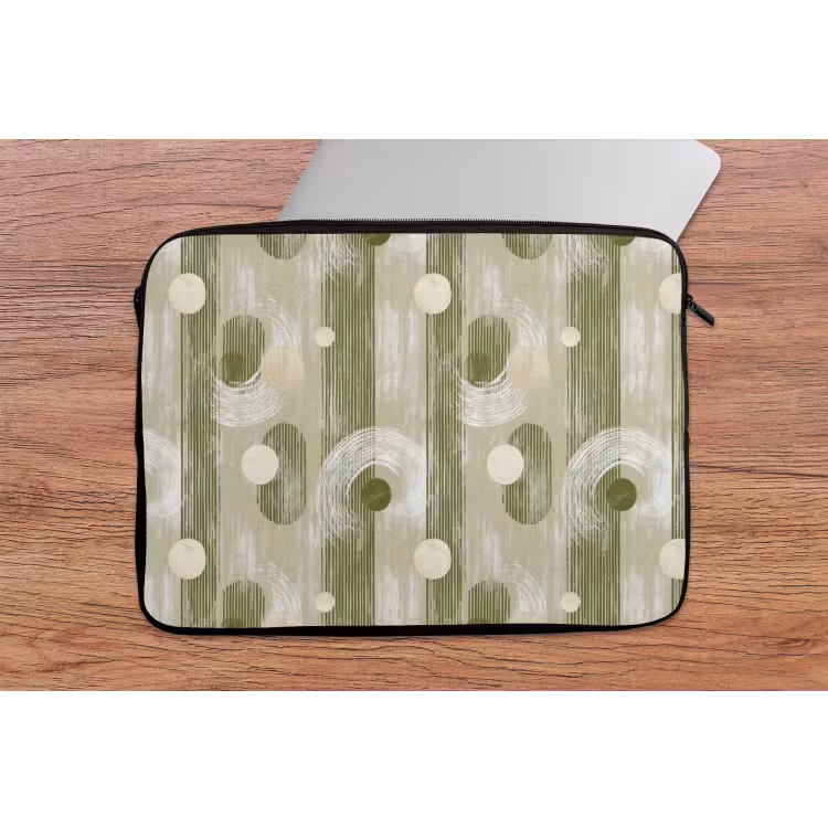 Artistiek - Modern - Groen laptophoes neopreen klein 279 -tafel