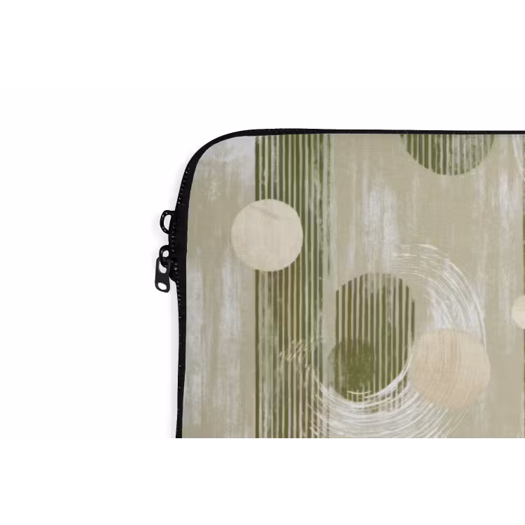 Artistiek - Modern - Groen laptophoes neopreen klein 279 -detail