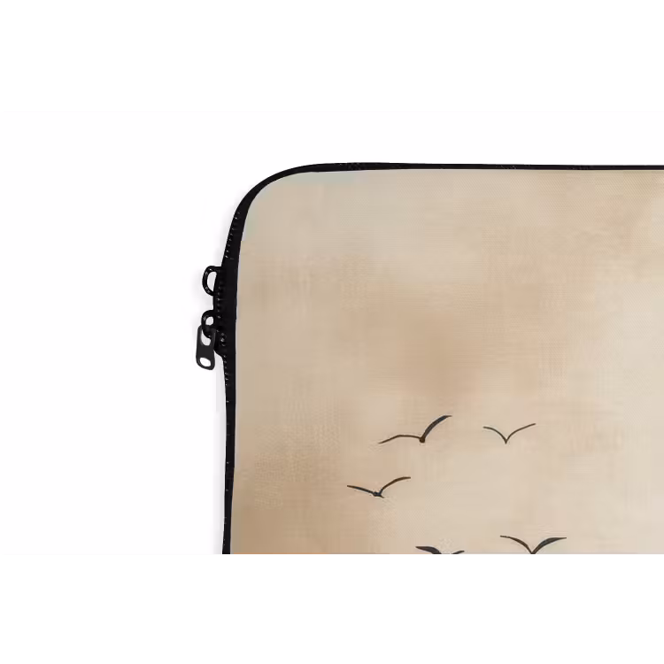 Landschap - Japandi - vogel laptophoes neopreen klein -detail