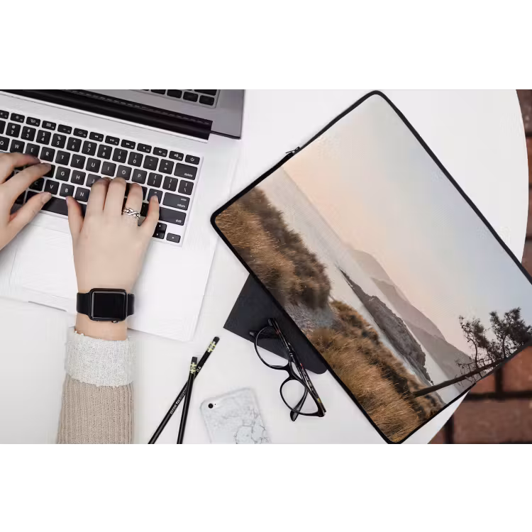 Landschap - Kust - Duinen laptophoes neopreen klein -bureau