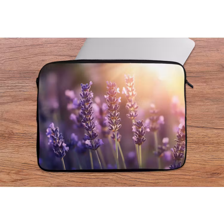 Lavendelbloemen - Paars - Zonlicht laptophoes neopreen klein -tafel