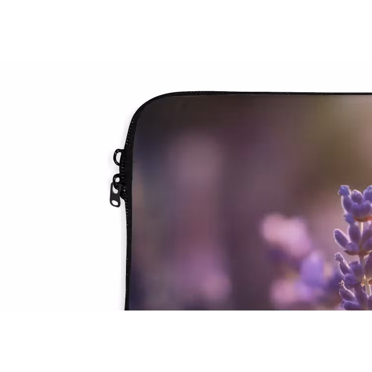 Lavendelbloemen - Paars - Zonlicht laptophoes neopreen klein -detail