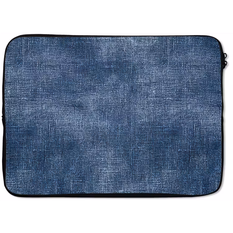 Linnen - Textuur - Patroon - Denim - Rustiek laptophoes neopreen klein 279 -zkaufland3dotto
