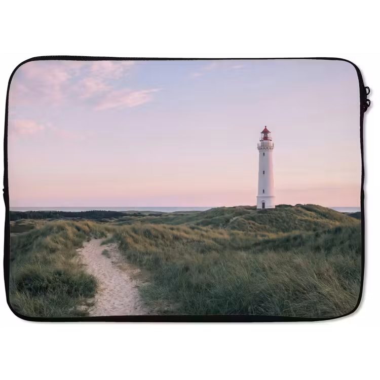 Vuurtoren - Duinlandschap - Zee laptophoes neopreen klein -zkaufland3dotto
