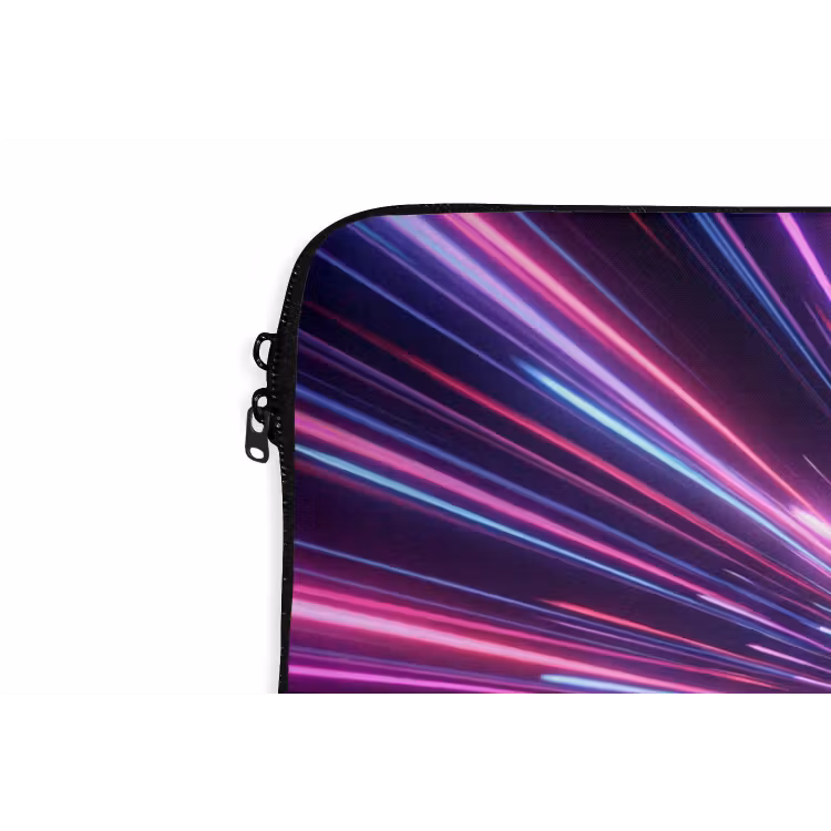 Lichtsnelheid - Ruimte - Roze - Paars laptophoes neopreen klein -detail