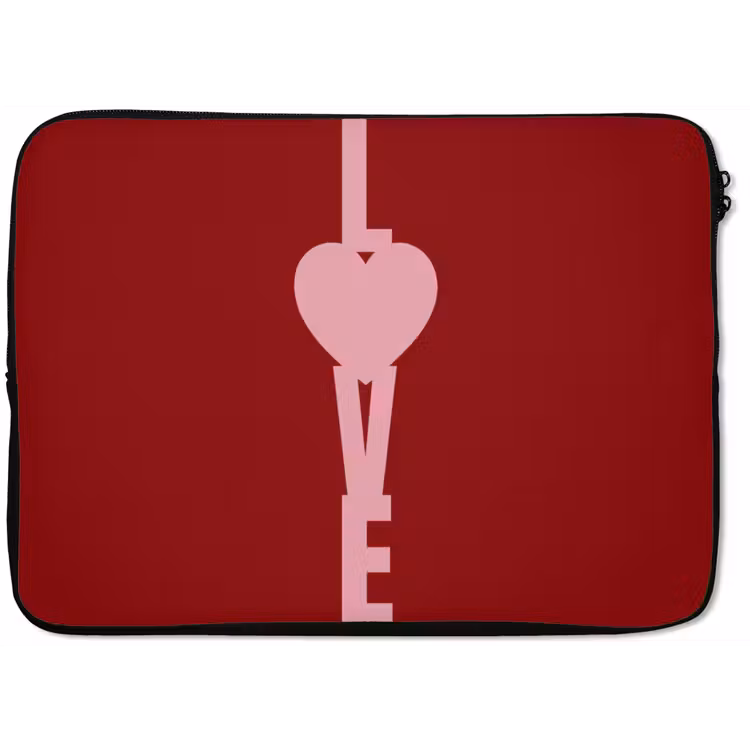 Love - Hart - Rood laptophoes neopreen klein -zkaufland3dotto