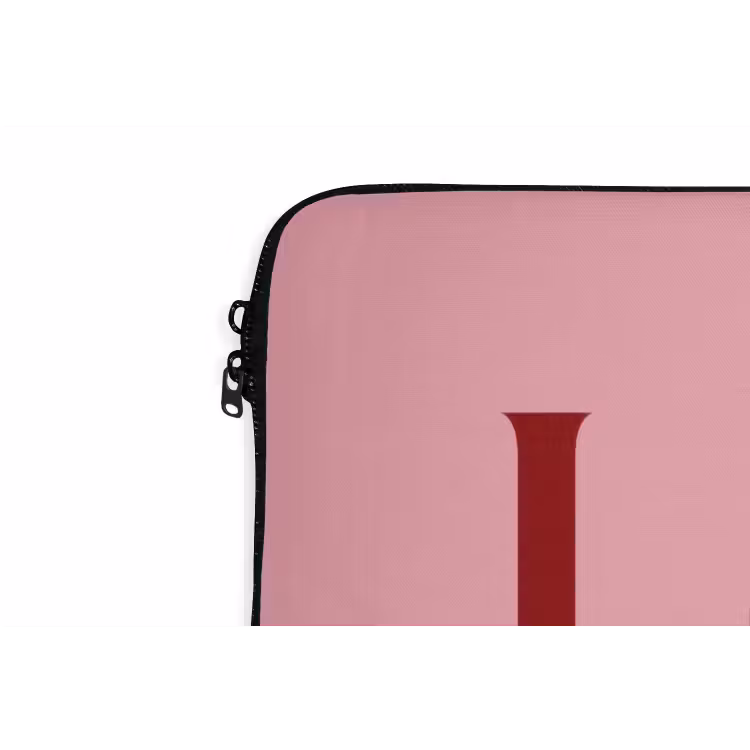 Love - Roze - Spiegeling laptophoes neopreen klein -detail