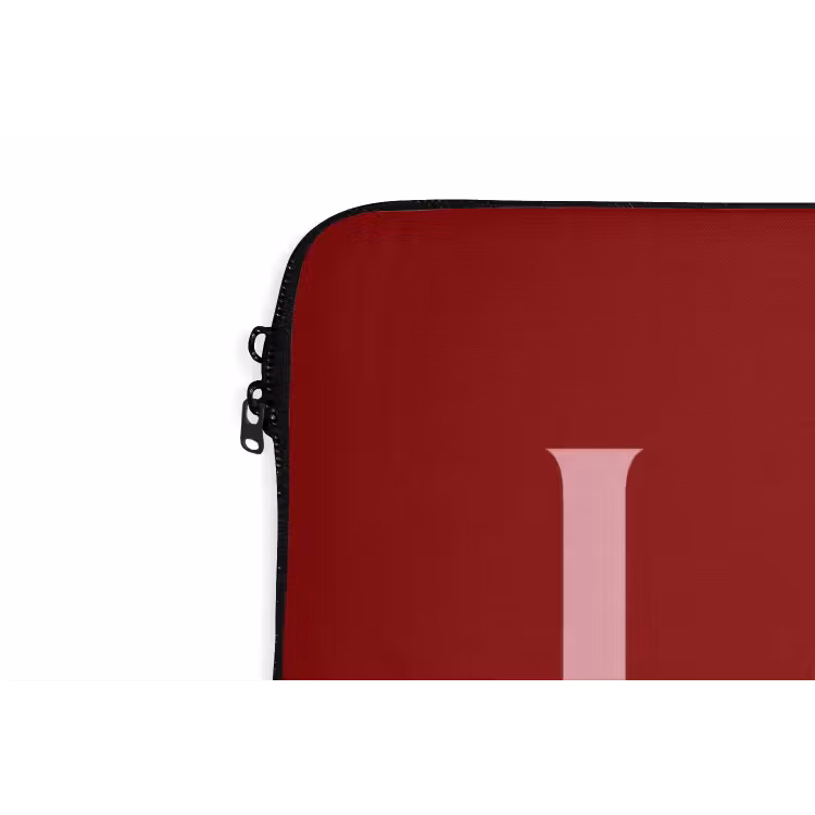 Love - Spiegeling - Rood laptophoes neopreen klein -detail