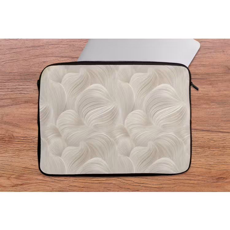 Lijnen - Waaier - Beige laptophoes neopreen klein 279 -tafel