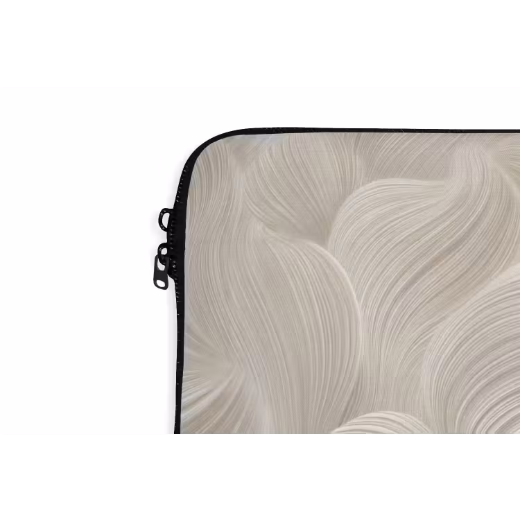 Lijnen - Waaier - Beige laptophoes neopreen klein 279 -detail