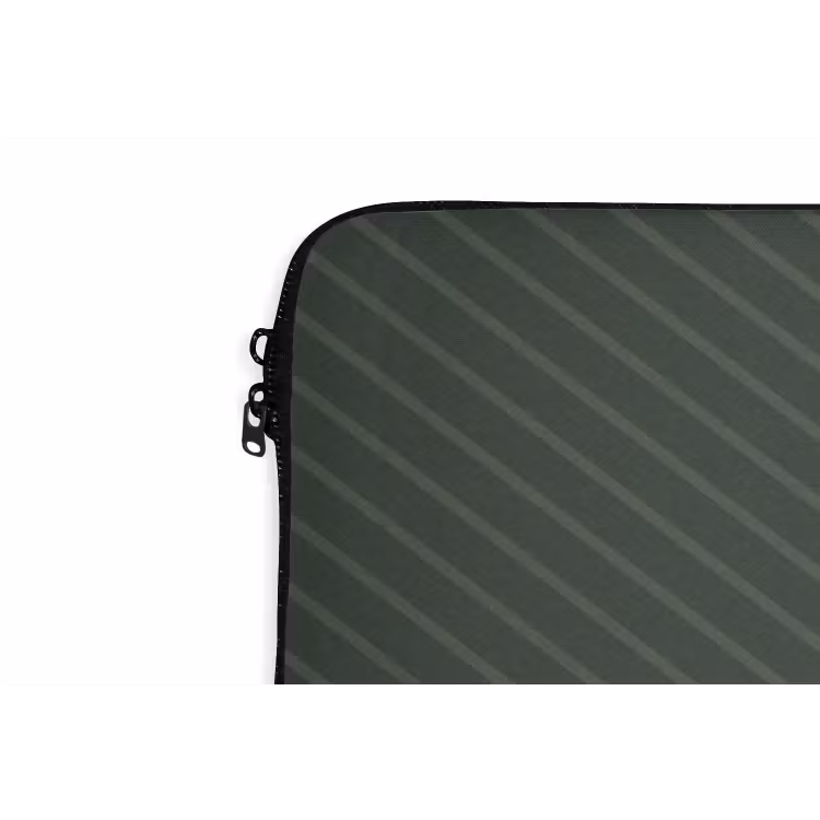 Lijnen - Abstract - Groen - Minimalistisch laptophoes neopreen klein -detail