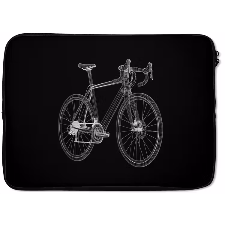 Lijnen - Illustratie - Wit laptophoes neopreen klein -zkaufland3dotto