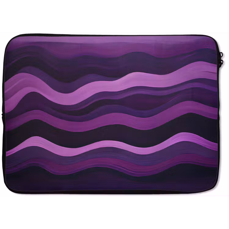Lijnen - Golven - Paars - Abstract laptophoes neopreen klein -zkaufland3dotto