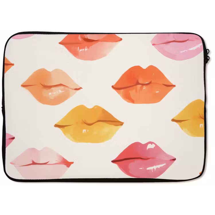 Lippen - Kleurrijk - Glanzend laptophoes neopreen klein -zkaufland3dotto